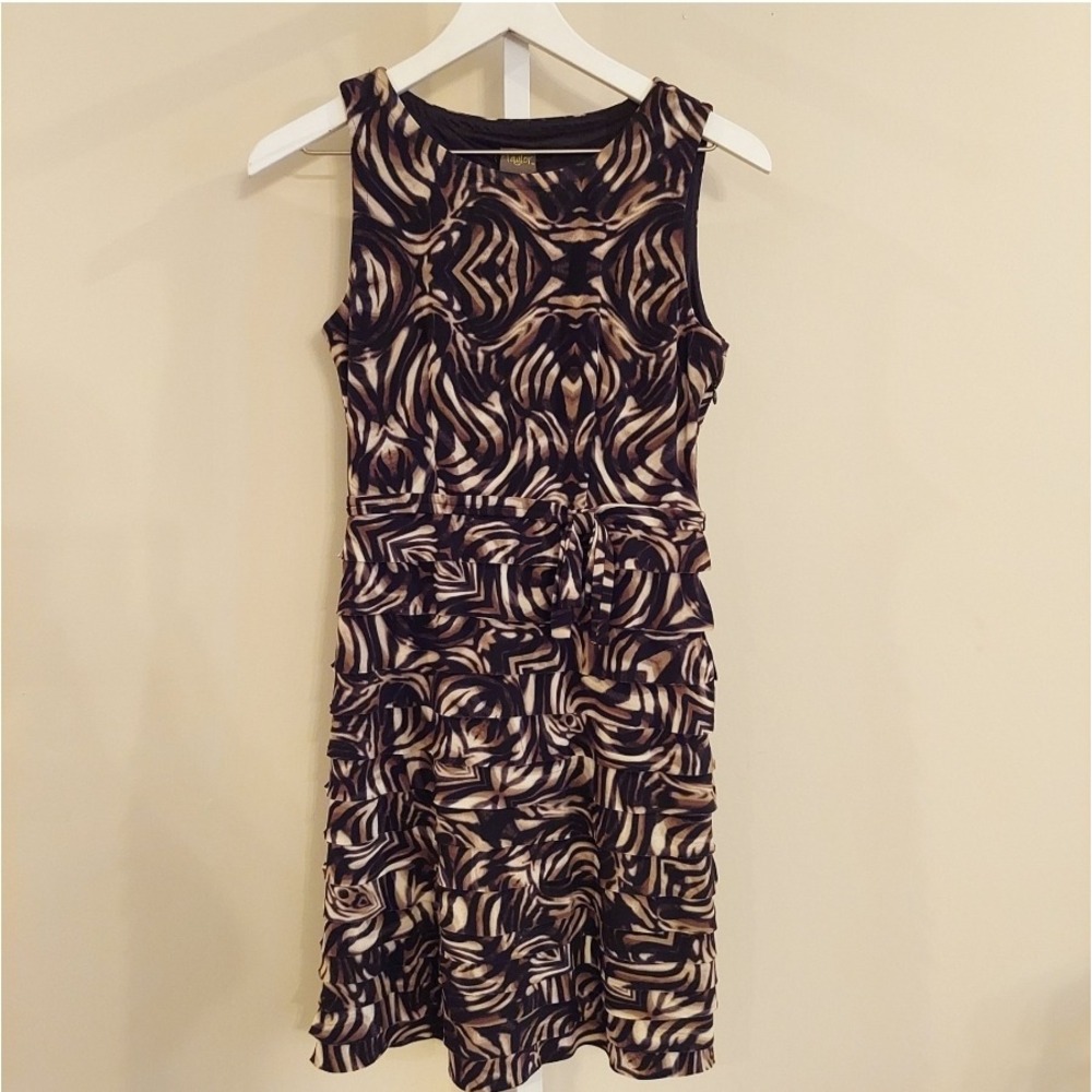 Womens Size 2 Sleeveless Pencil Dress Y2K Grunge Abstract Animal Maximalist